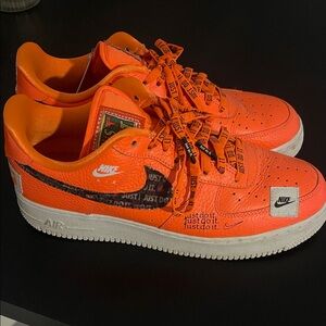 Nike Bright Orange Sneakers with Just Do It Accents